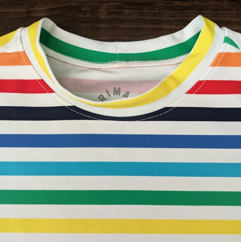 Primary Rainbow Stripe Rashguard - Picture 2 of 11